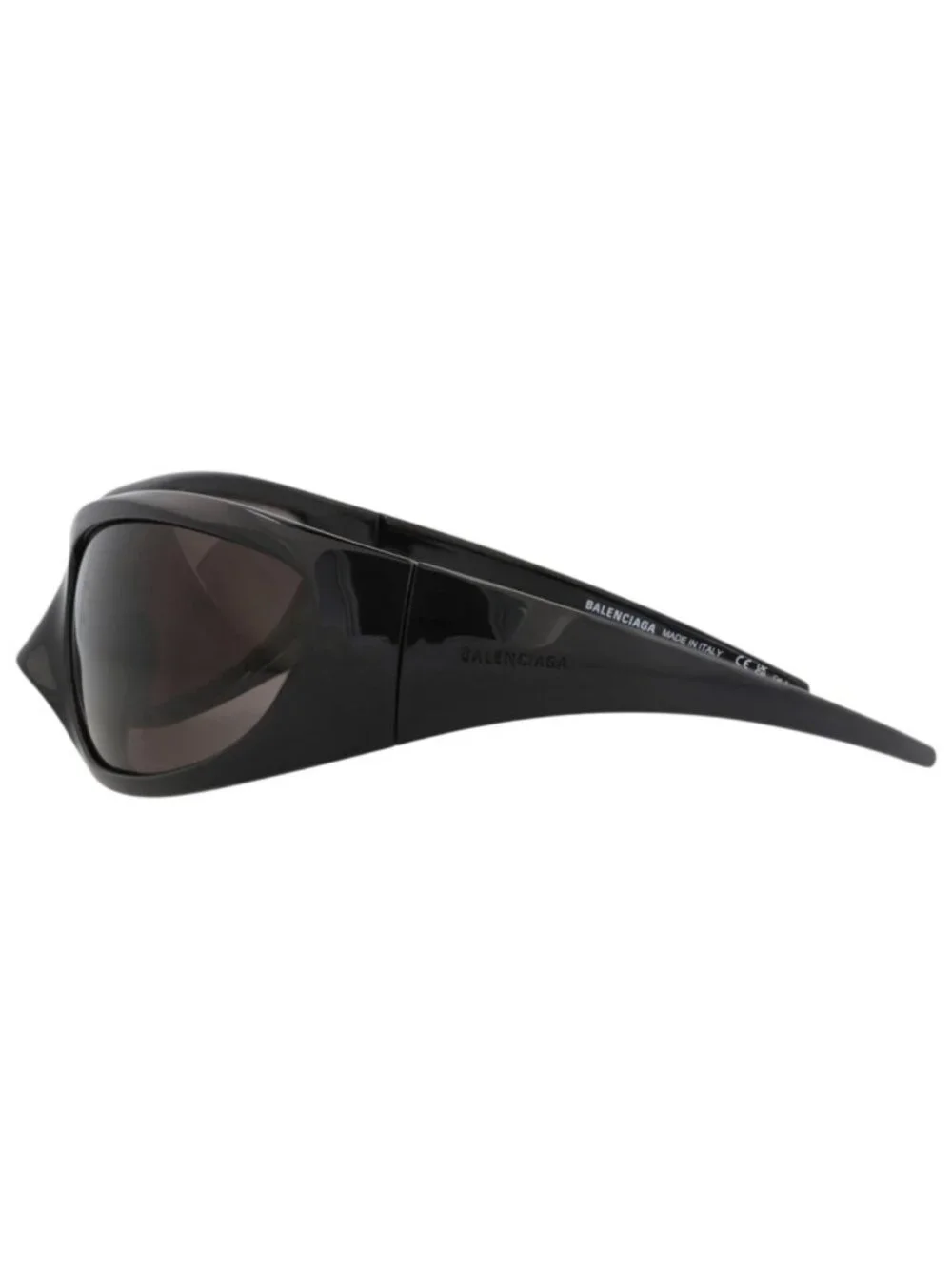 New Balenciaga Women's Sunglasses Shield Wrap Bio Injection Frame Black Black